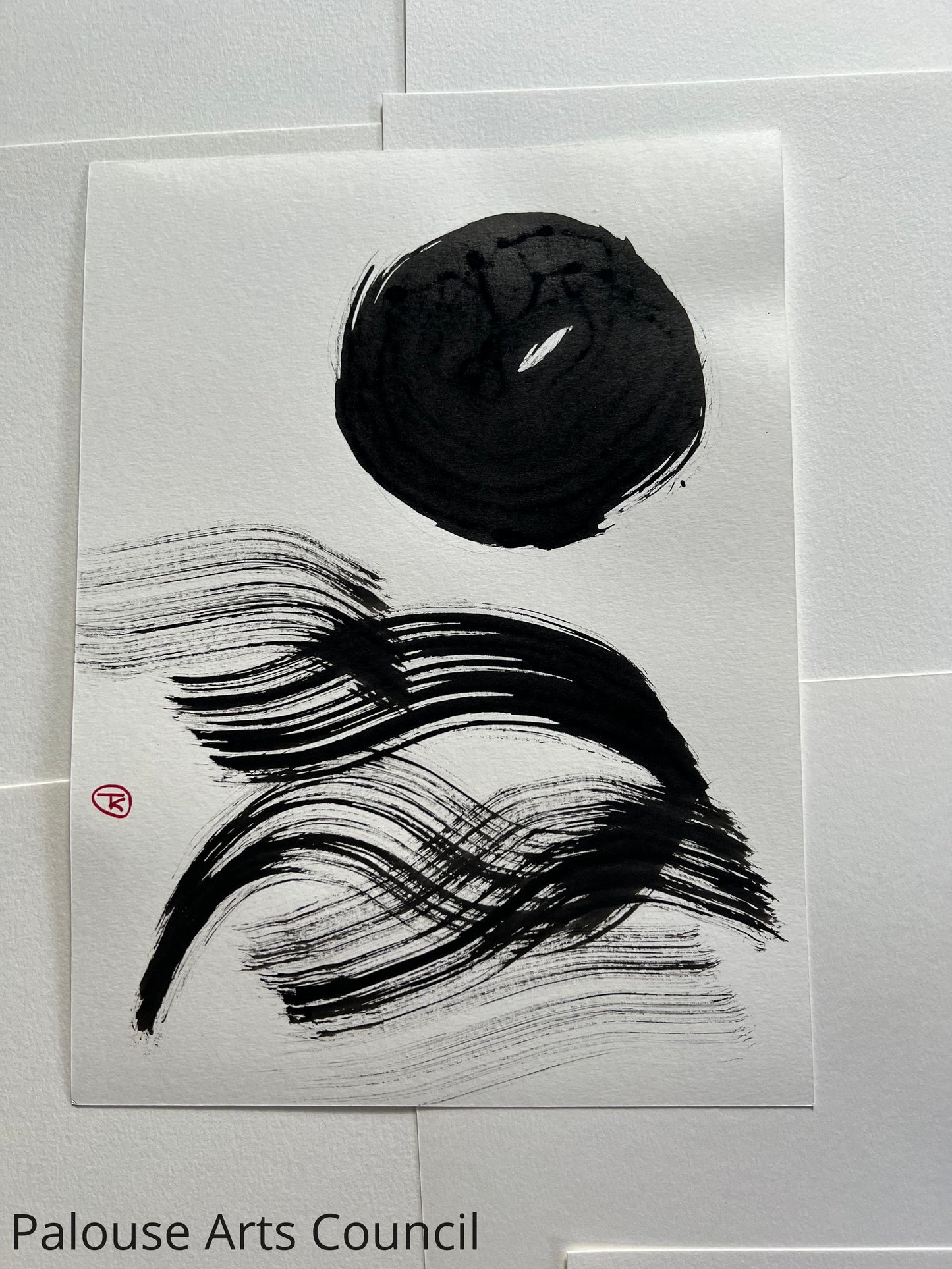 Palouse Hills #10 - Tina Ochs - Sumi Ink
