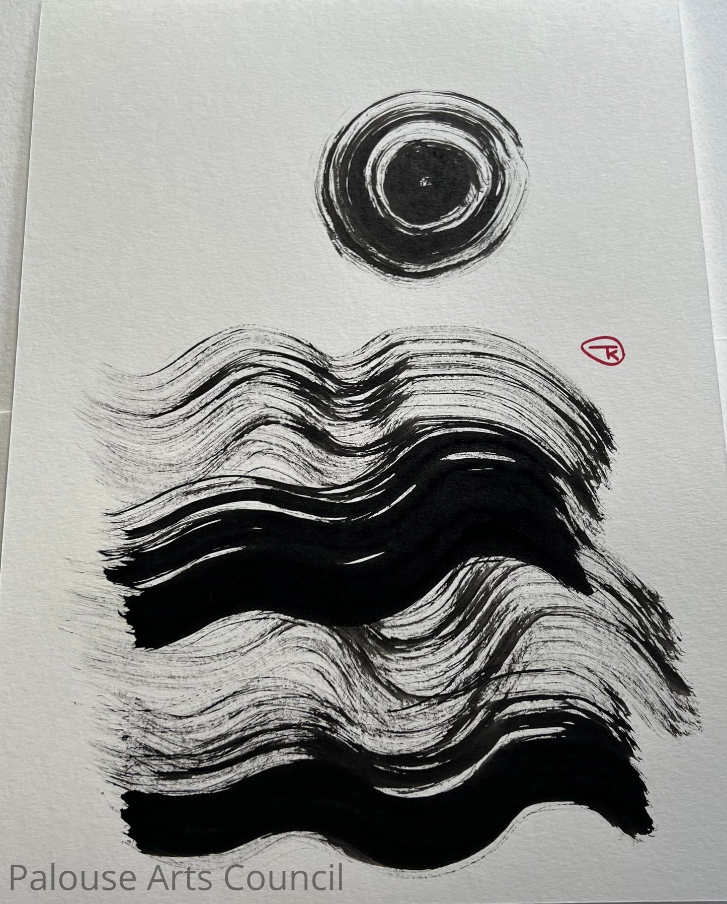 Palouse Hills #11 - Tina Ochs - Sumi Ink