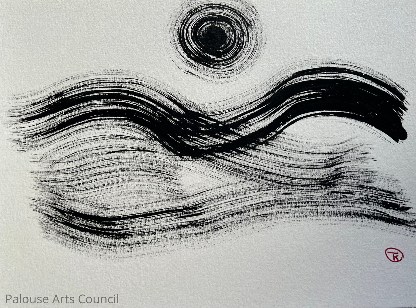 Palouse Hills #17 - Tina Ochs - Sumi Ink
