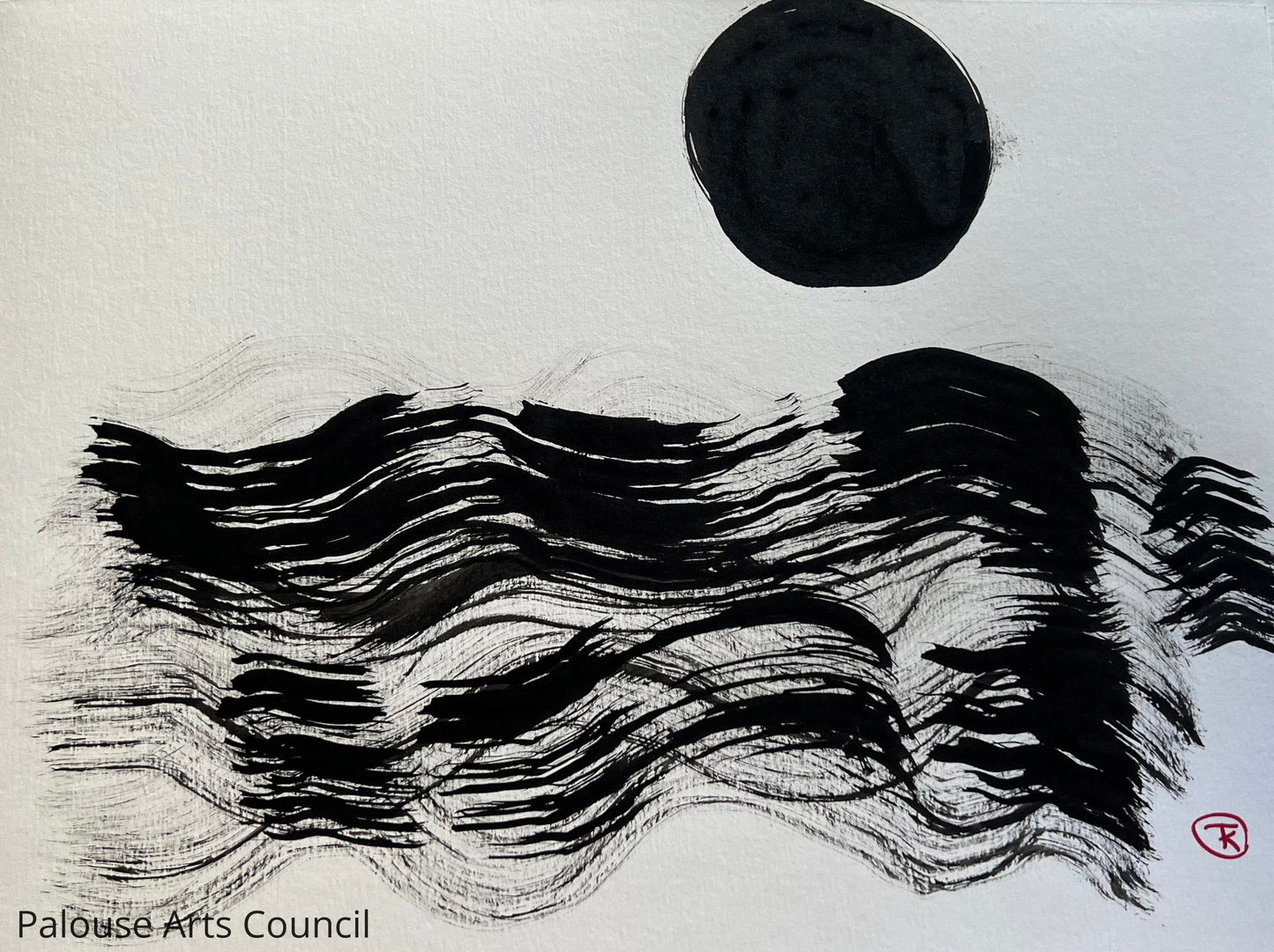 Palouse Hills #13 - Tina Ochs - Sumi Ink