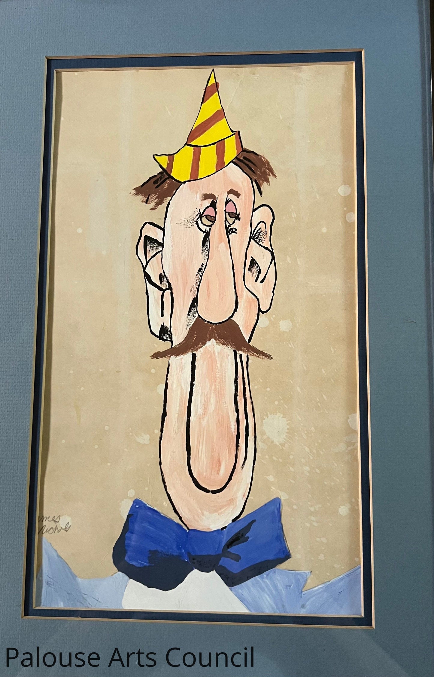 Long Faced People #1 - James Nichols - Oil pastels and acrylics