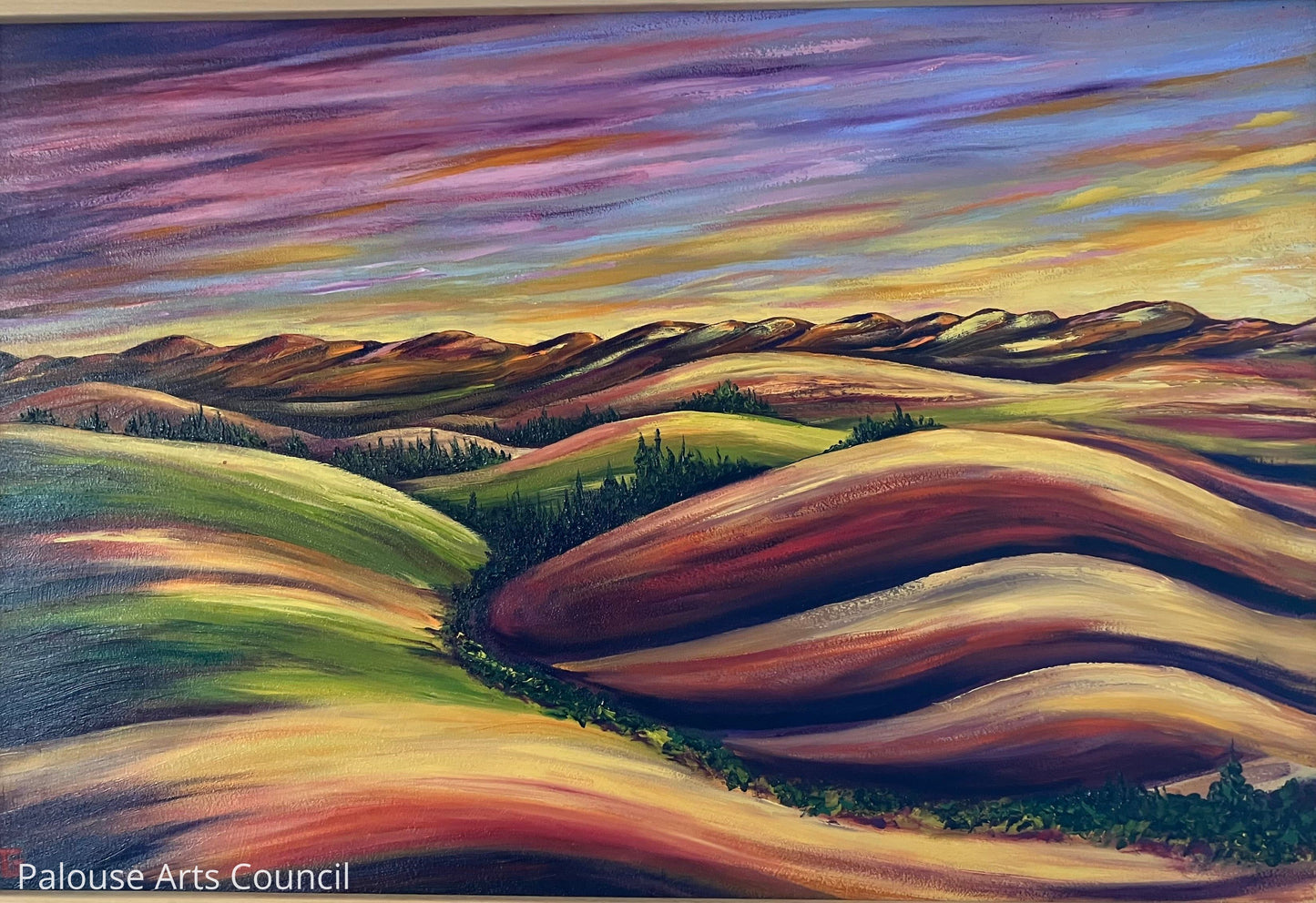 Sunset from Mnt. Hope Cemetery - Tom Groesbeck - Oil on Panel