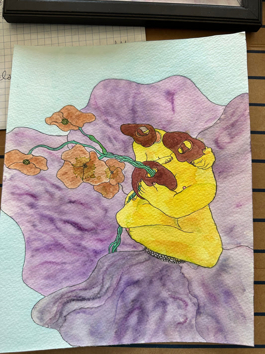 Potential Blooms in the Void - Austin Wetzel - Watercolor, Pen & Ink, Marker