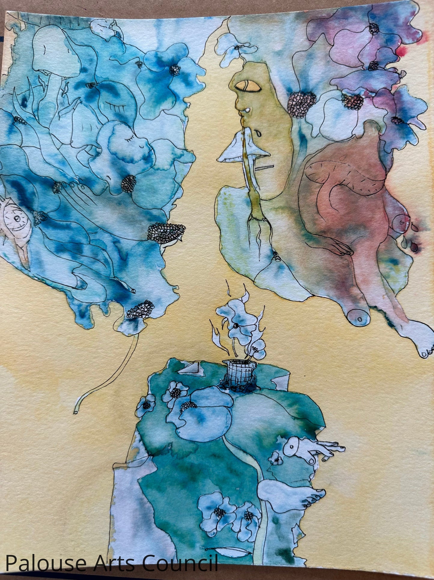 Relinquish - Austin Wetzel - Watercolor, Pen & Ink, Marker