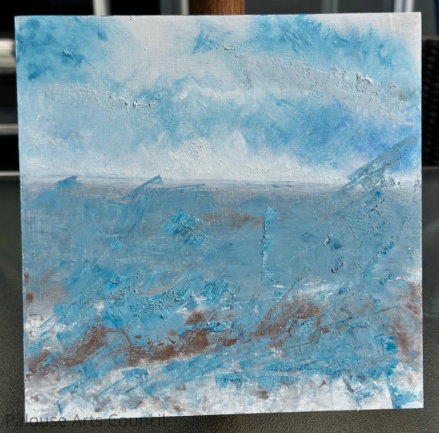 Blue Winter Beauty - Karen Bender Peltier - Gessoed Masonite Birchwood Box, Sennelier Oil Pastels Stick, sprayed fixative for finish.
Surface can be delicate to the touch.