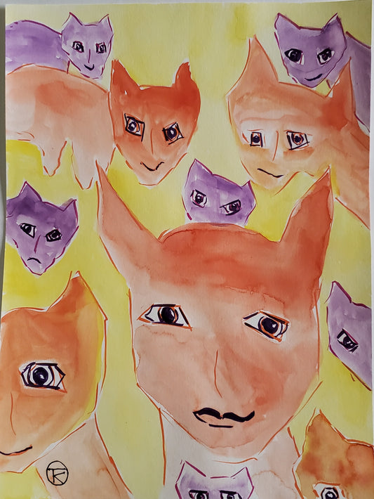 Grumpy Cat Series #3 - Tina Ochs - Watercolor