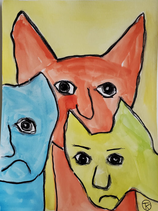 Grumpy Cat Series #4 - Tina Ochs - Watercolor