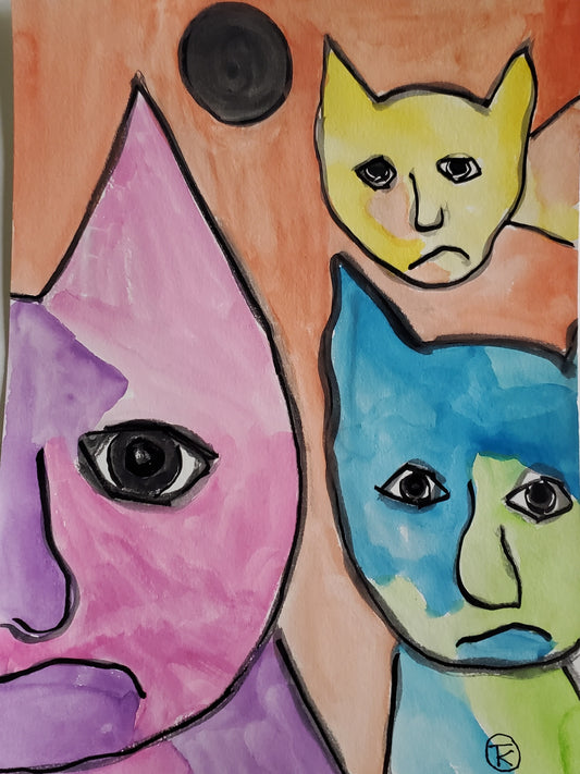Grumpy Cat Series #5 - Tina Ochs - Watercolor