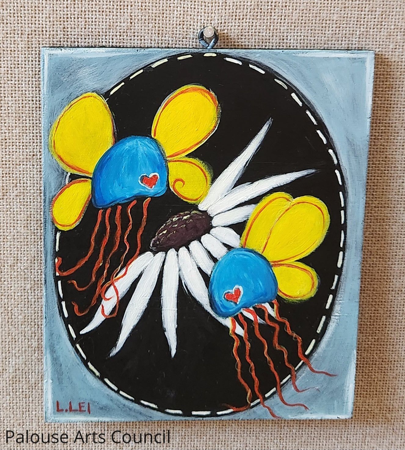 Jellyfish - Lucy Mullendore - acrylic on hardboard