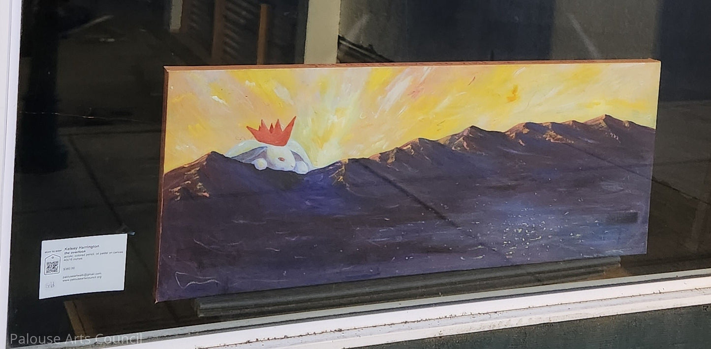 the overlook - Kelsey Harrington - acrylic, colored pencil, oil pastel on canvas