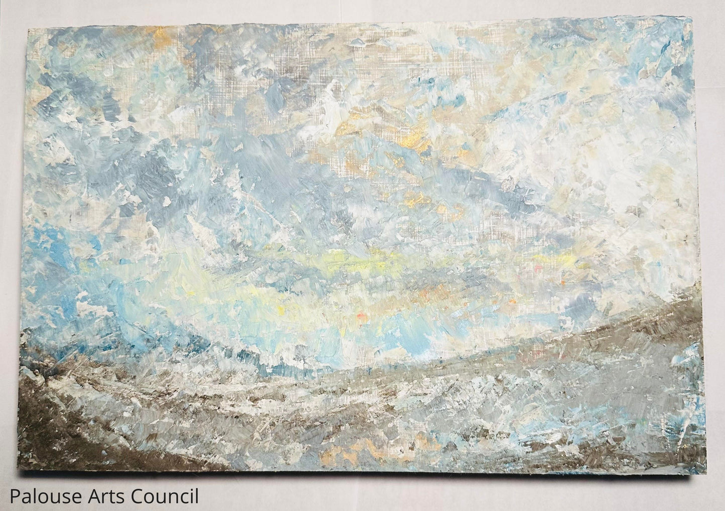 Winters Bite - Karen Bender Peltier - Pastel oil stick on masonite board