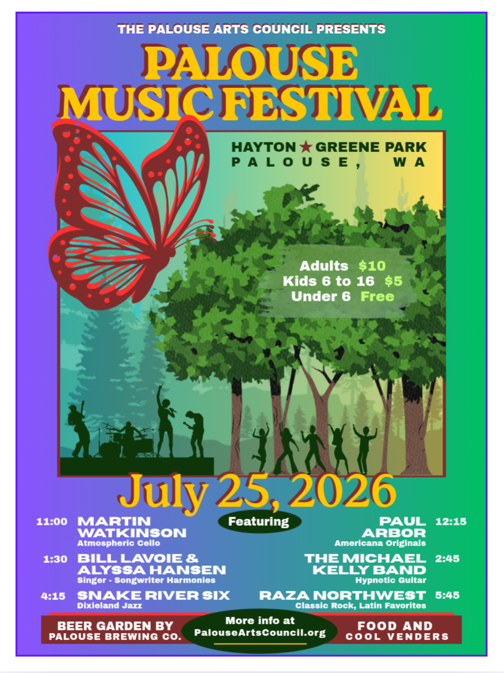 Palouse Music Festival 2026 - Admit 1