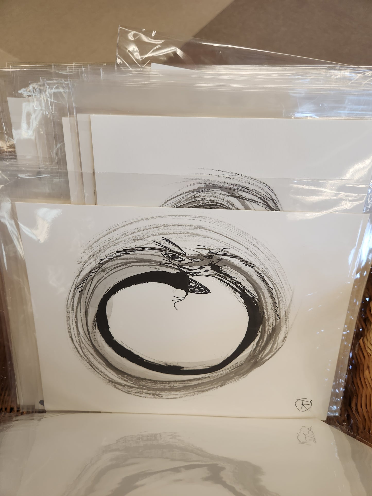 Dragons - Tina Ochs - Sumi Ink