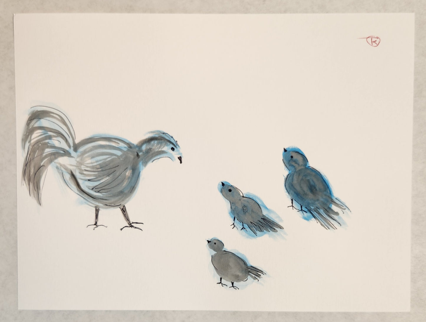 2024 Chicken Series #24 - Tina Ochs - Sumi Ink