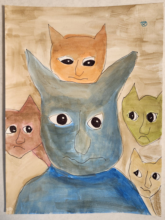 2024 Grumpy Cat Series #9 - Tina Ochs - Watercolor