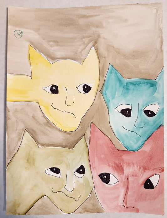 2024 Grumpy Cat Series #8 - Tina Ochs - Watercolor