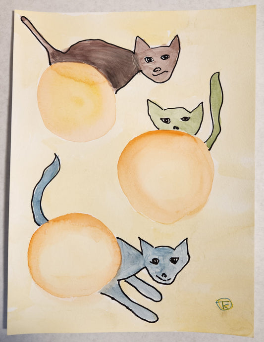 2024 Grumpy Cat Series #1 - Tina Ochs - Watercolor