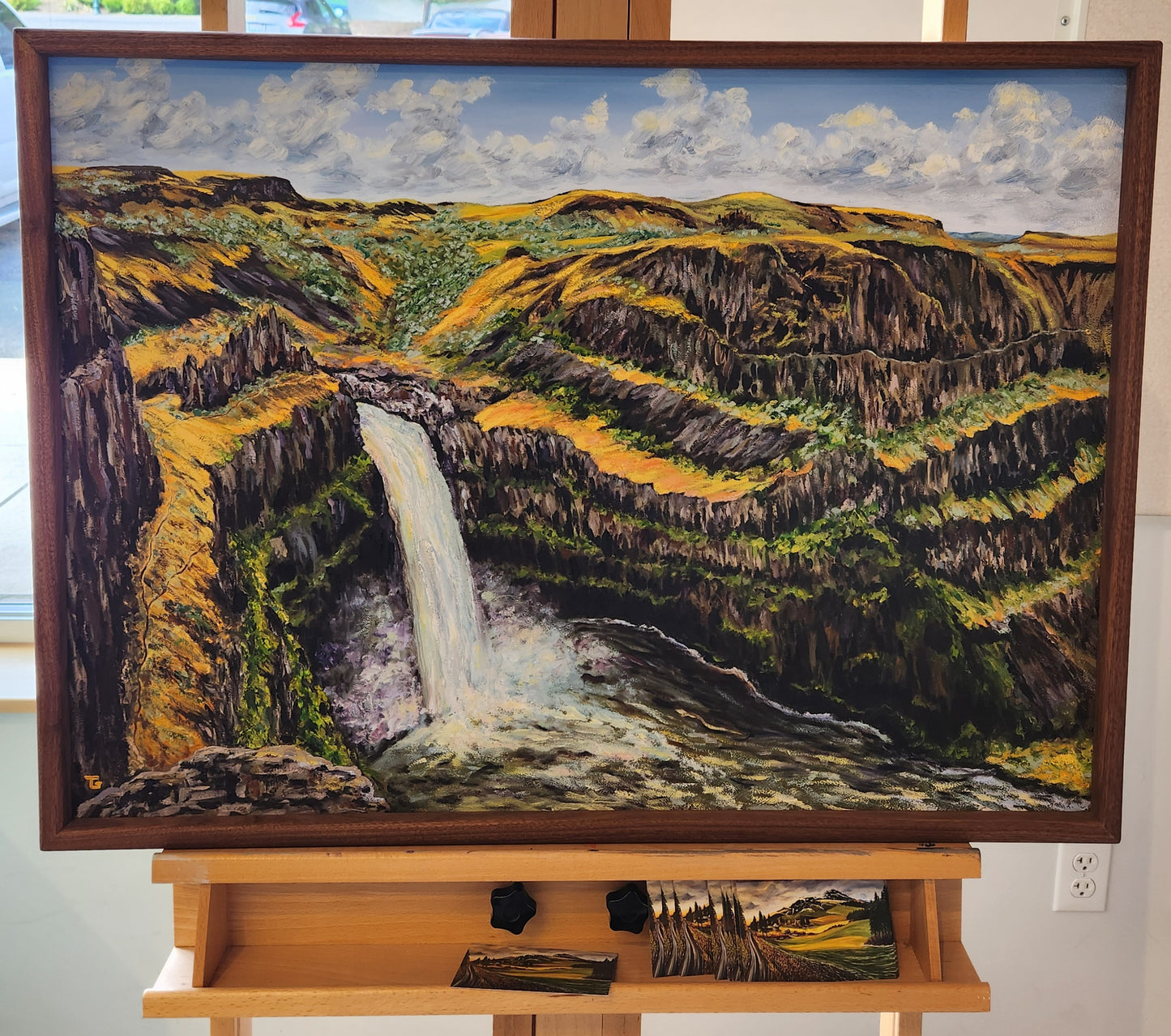 Palouse Falls - Tom Groesbeck - Oil on wood panel