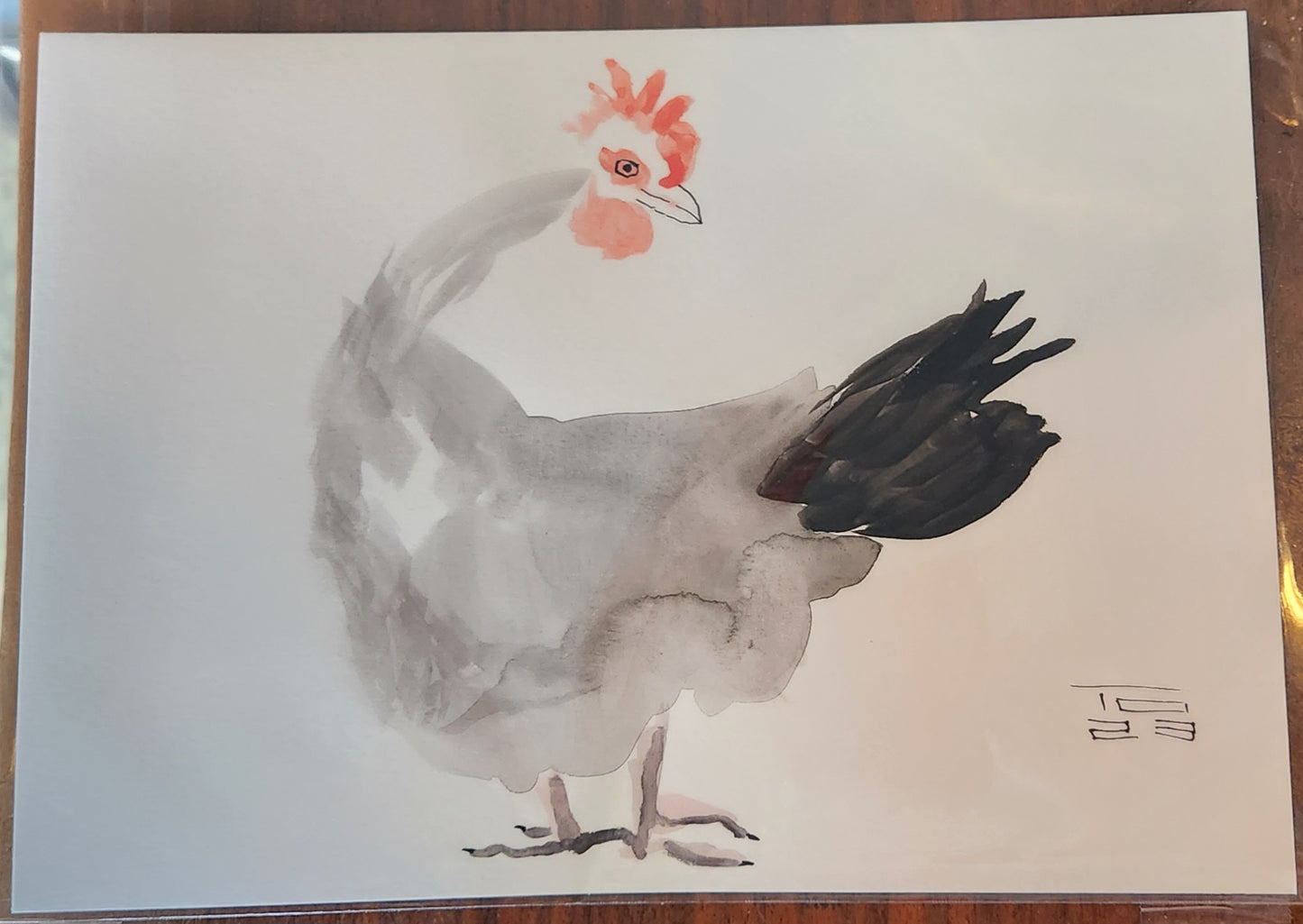 Chicken Series #10 - Tina Ochs - Sumi Ink