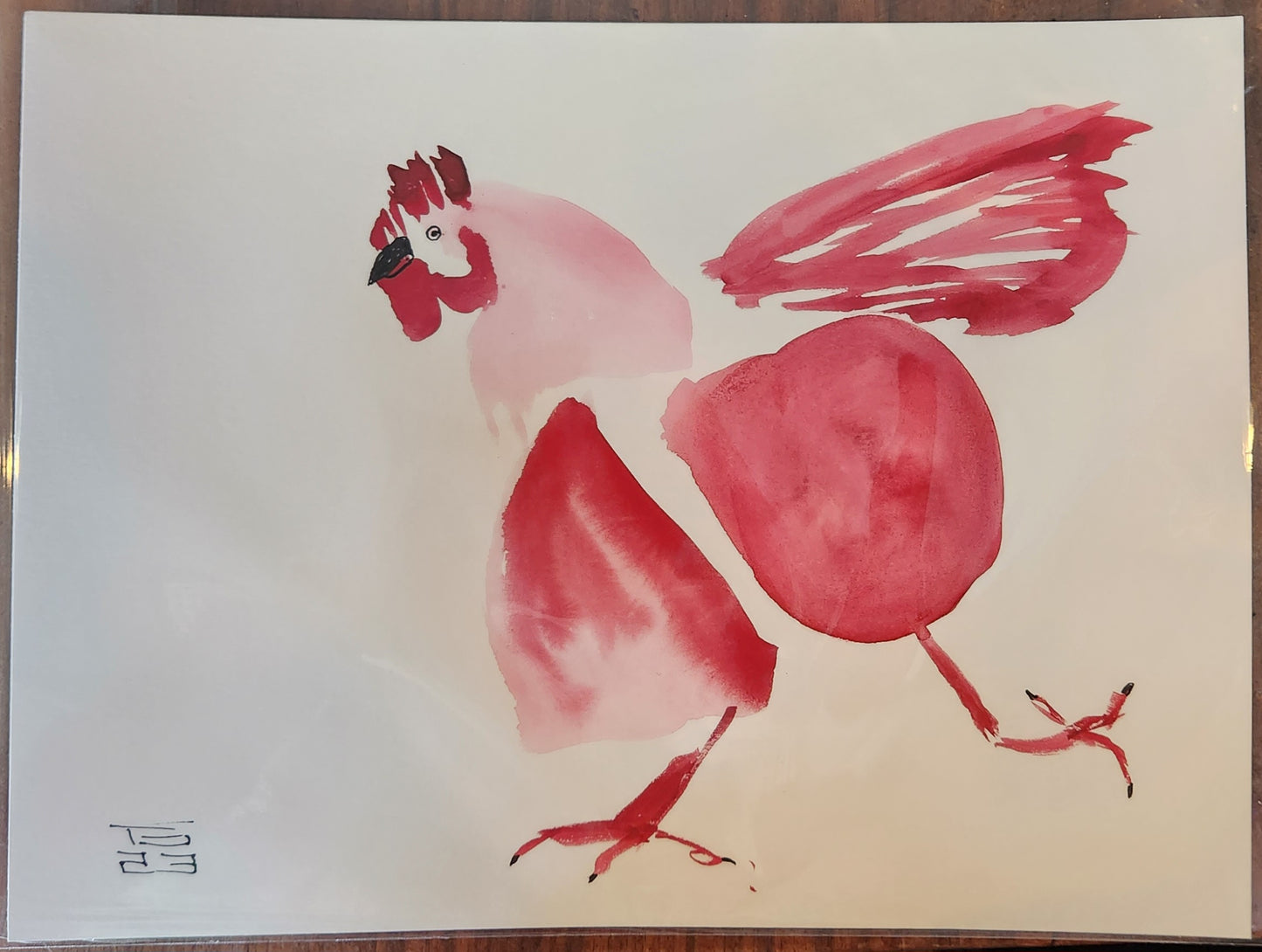 Chicken Series #11 - Tina Ochs - Sumi Ink