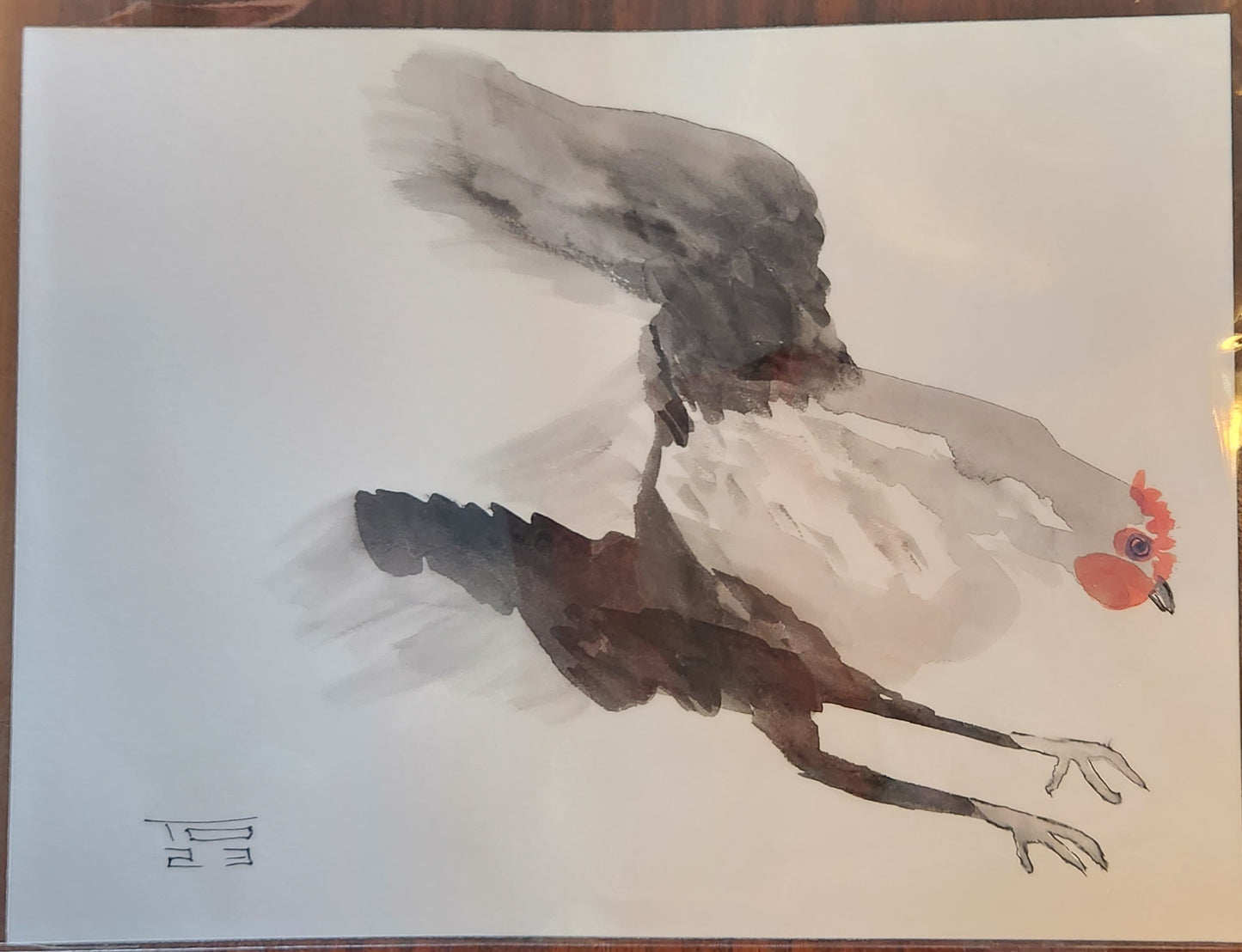 Chicken Series #9 - Tina Ochs - Sumi Ink