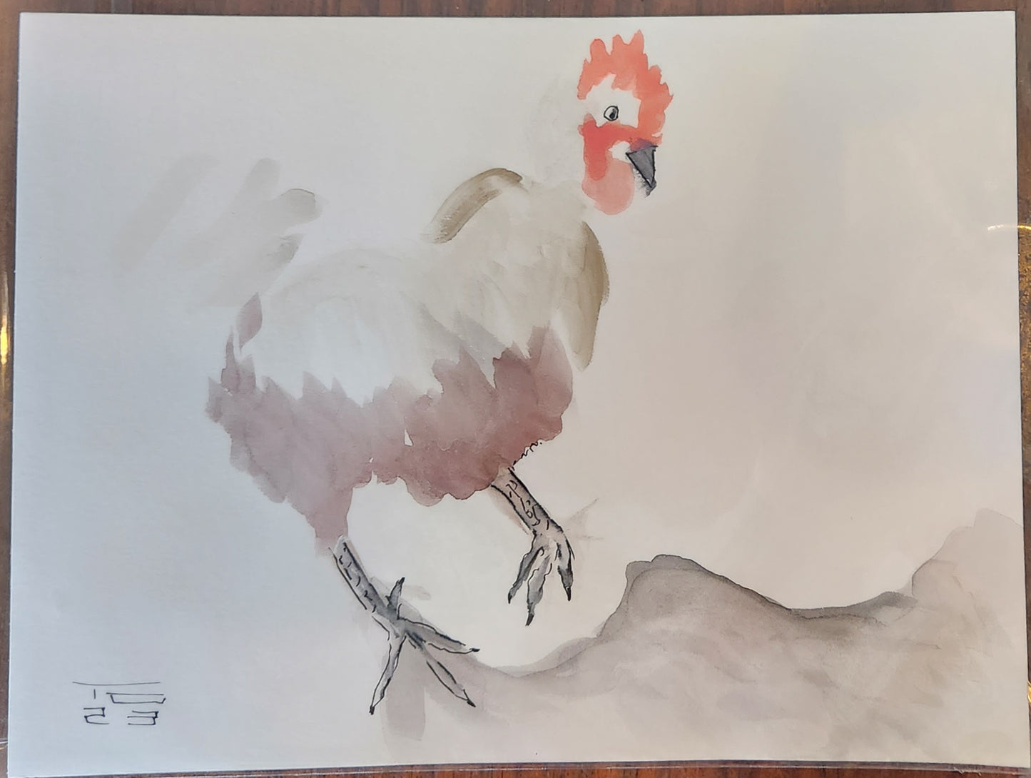 Chicken Series #2- Tina Ochs - Sumi Ink