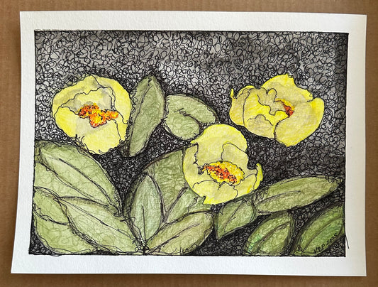 Flowers in a Squiggly Patch