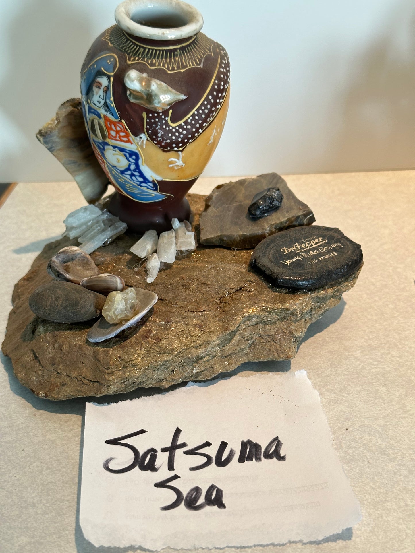 Satsuma Sea - Russ Wheelhouse - Upcycled Mixed Media