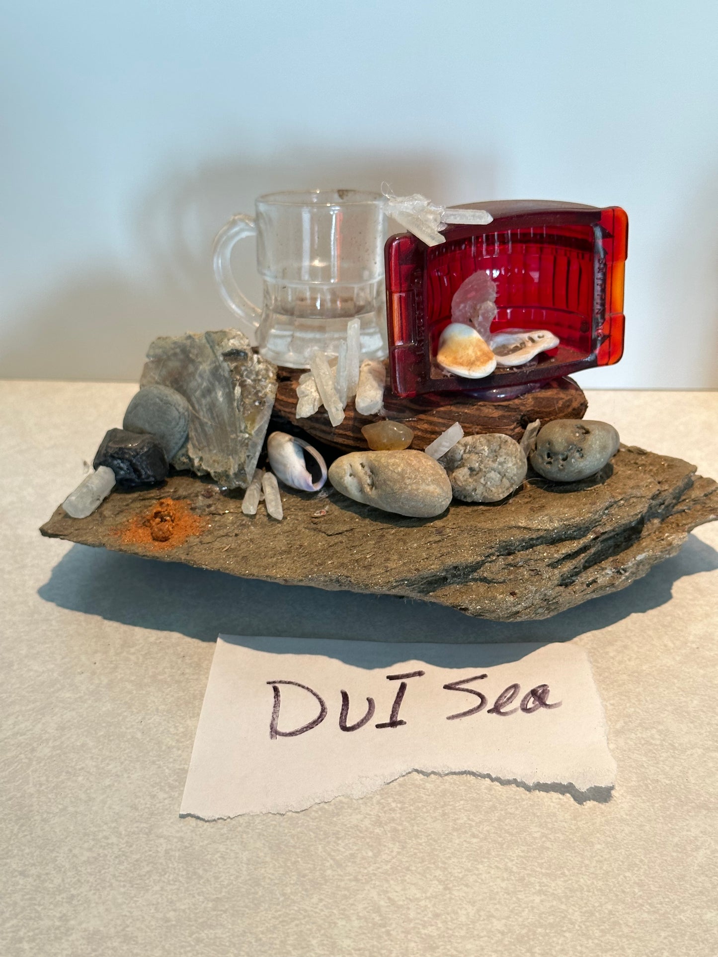 DUI sea - Russ Wheelhouse - Upcycled Mixed Media