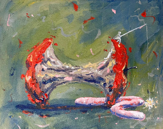 fishing for a friend - Kelsey Harrington - acrylic on canvas