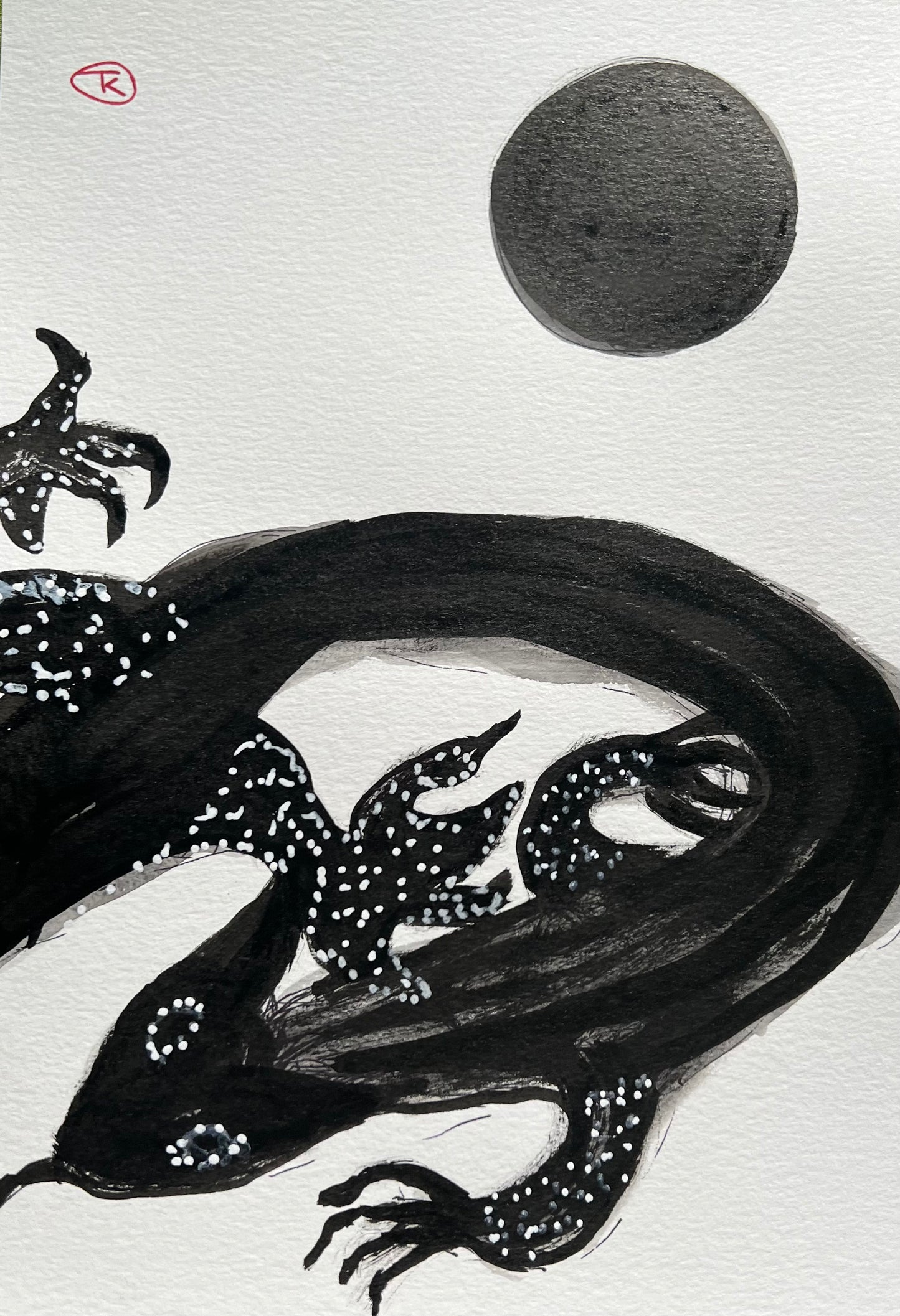 Year of the Dragon #3 - Tina Ochs - Sumi Ink