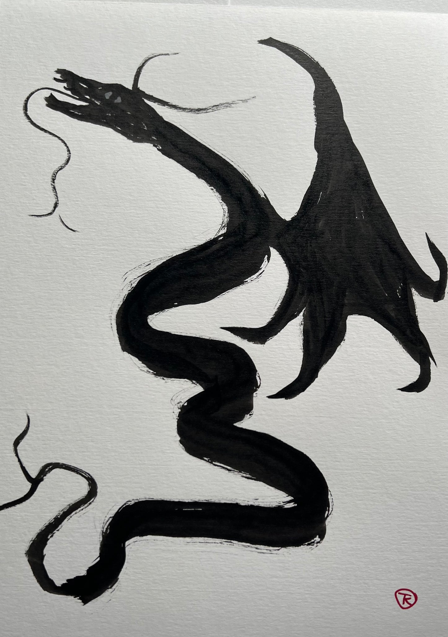 Year of the Dragon #19 - Tina Ochs - Sumi Ink