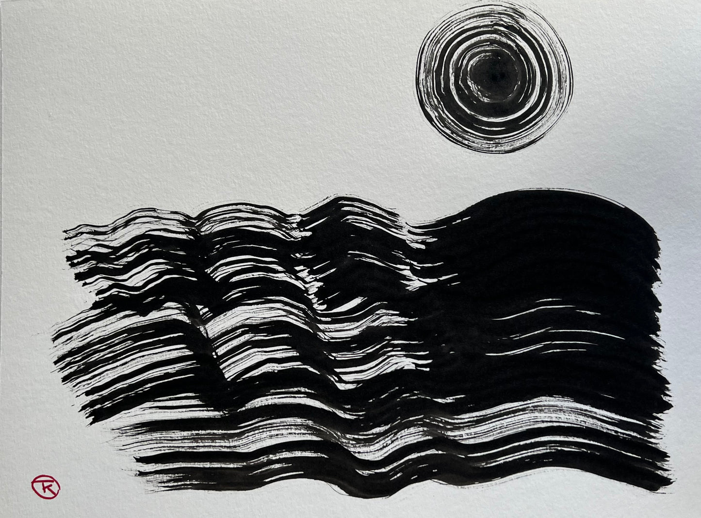 Palouse Hills #22 - Tina Ochs - Sumi Ink