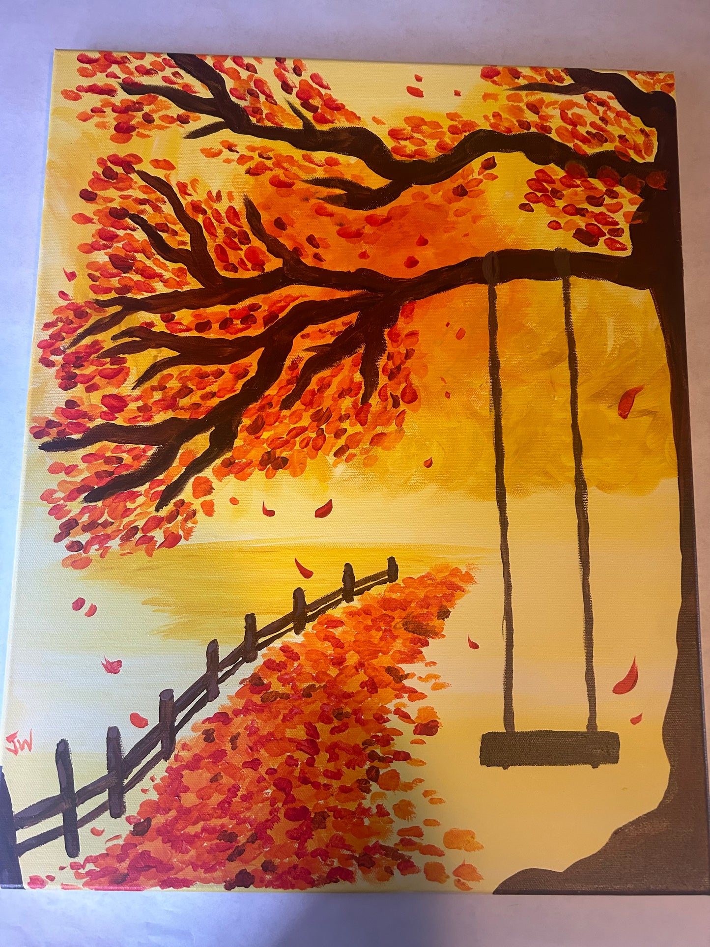 An Autumn Evening - Jojo - Acrylic Paint