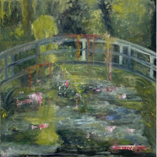 Water Lilies - Olivia Pham - Mixed Media