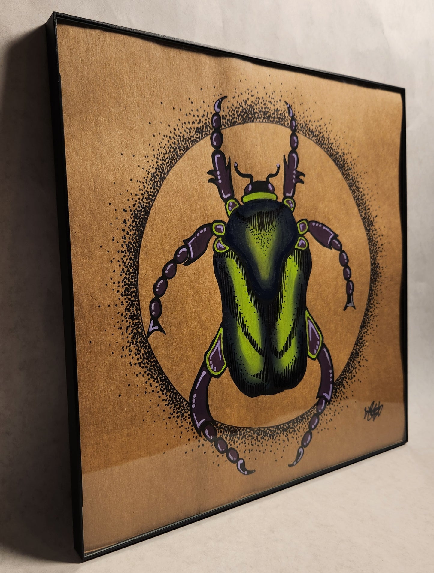 Beetle - Shannon Plunkett - Acrylic and ink