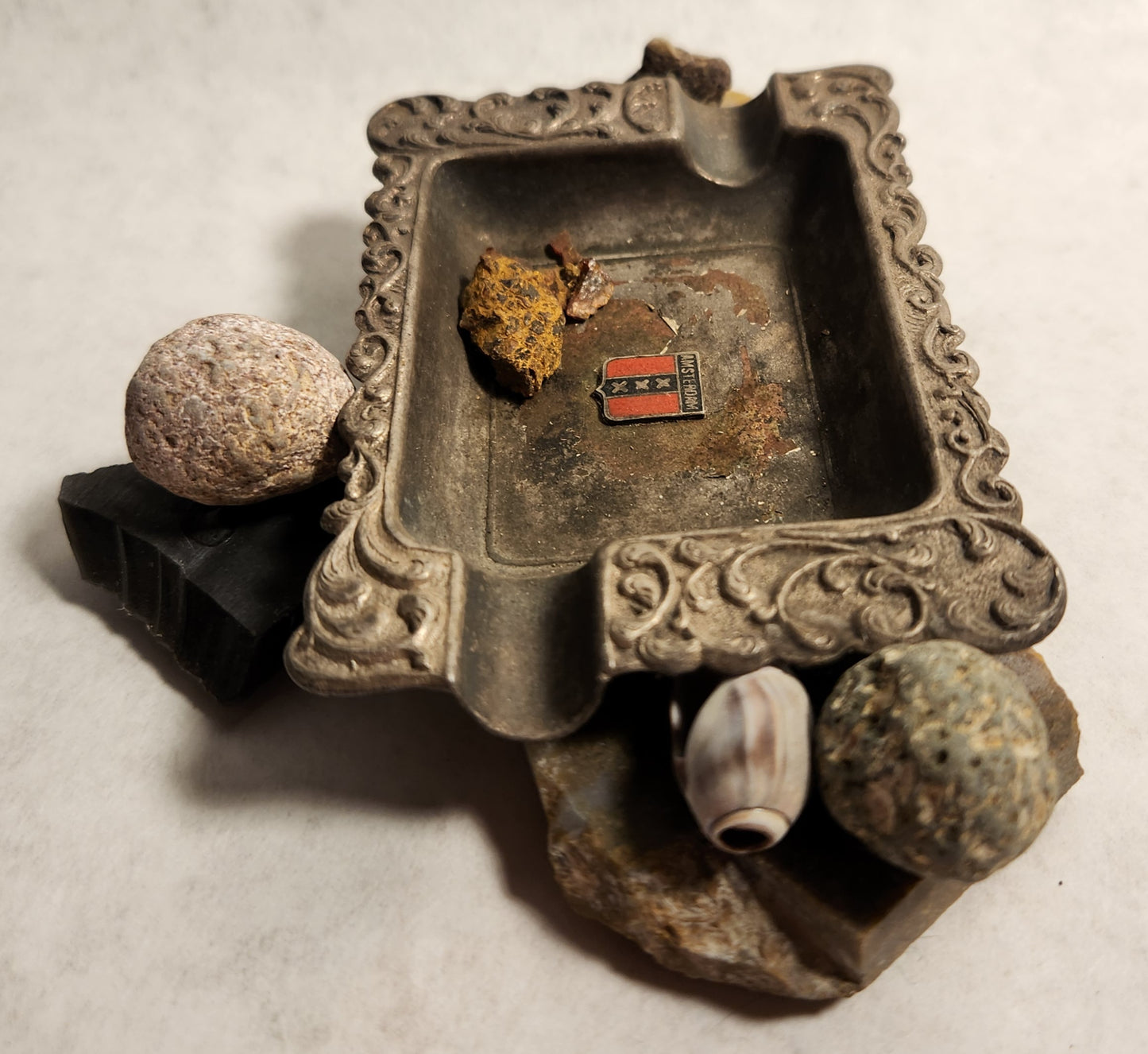 Ashtray of Rocks - Russ Wheelhouse - Mixed Media