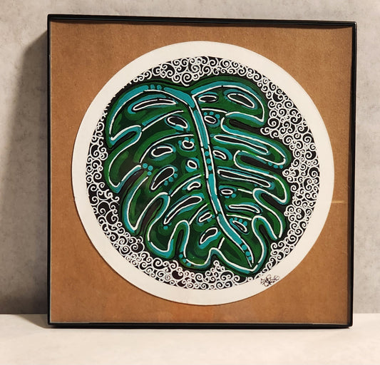 Monstera - Shannon Plunkett - Acrylic and ink