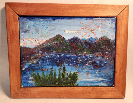 Rock the Lake - Plein Air - Kasiah Sword - Oil on canvas